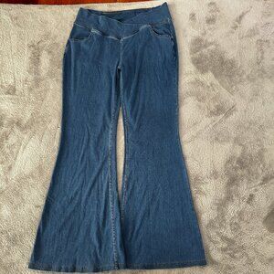 Halara Flare Pull On Stretch Lightweight Jeans Women's XL Tall